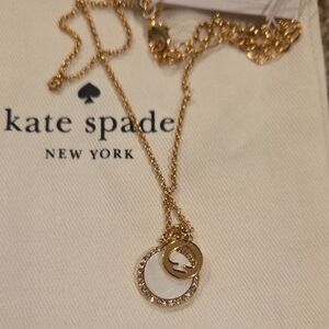 Kate Spade Gold and White Circle Necklace
